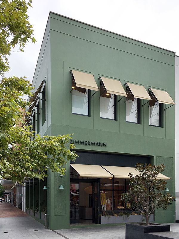 Heritage awnings on Zimmerman's Claremont store