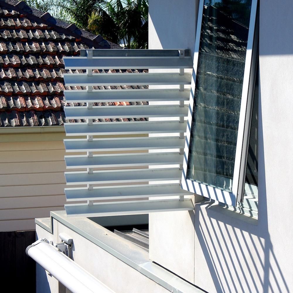 Fixed Louvres installed on the top level of a house