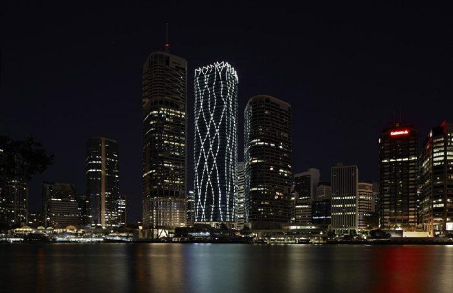 111 Eagle St Brisbane at night