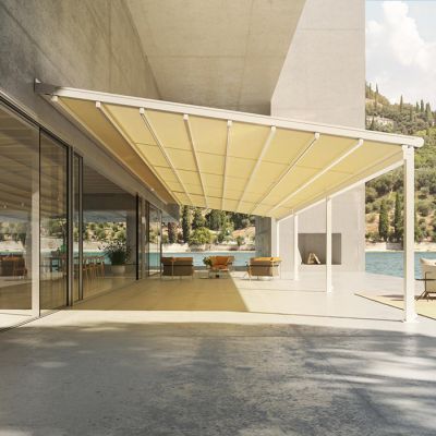 P70 extended out over an outdoor dining area