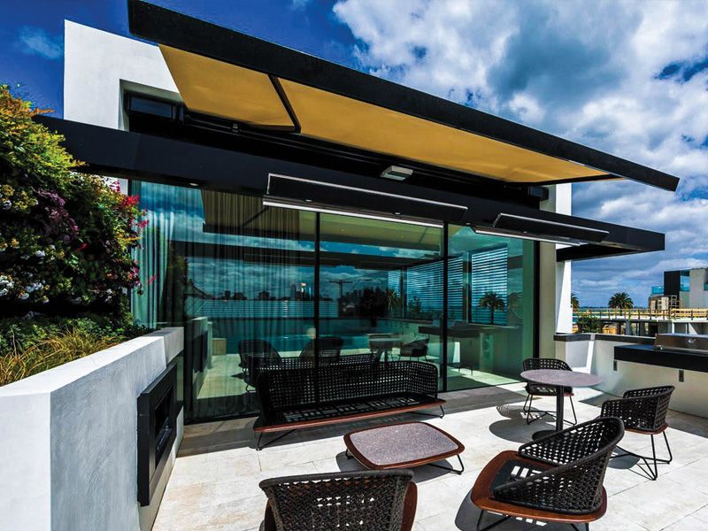 Warema Terrea Folding Arm K70 Cassette Awning available through Shade Factor