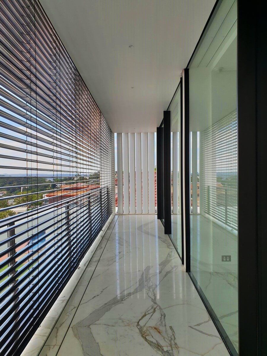 EVB with rolled edge slats in a house in Vaucluse, NSW