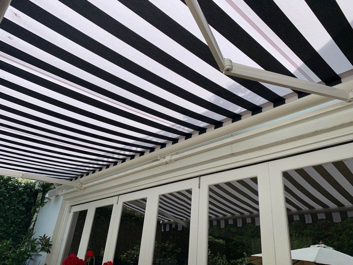 Close up view of the fabric of a H60 awning